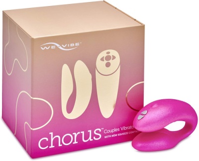 We-Vibe Chorus - вибратор для пар с сенсорным пультом и управлением через телефон розовый